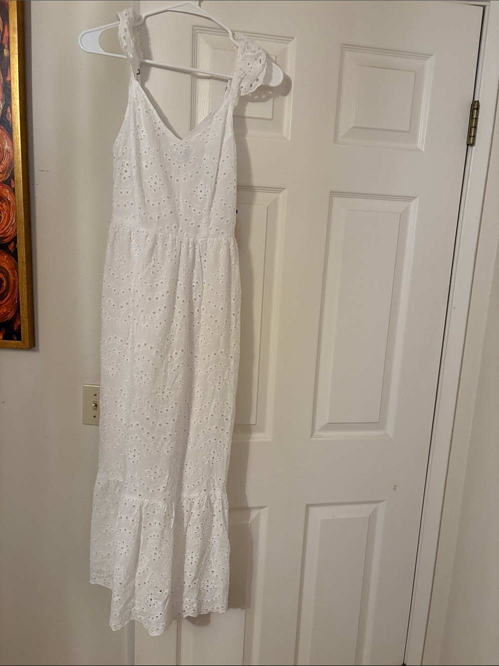 Sincerely Jules White Eyelet Midi Dress